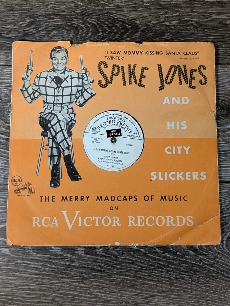 SPIKE JONES – I Saw Mommy Kissing Santa / Winter – 10″ DJ Sample 78 RPM Record –