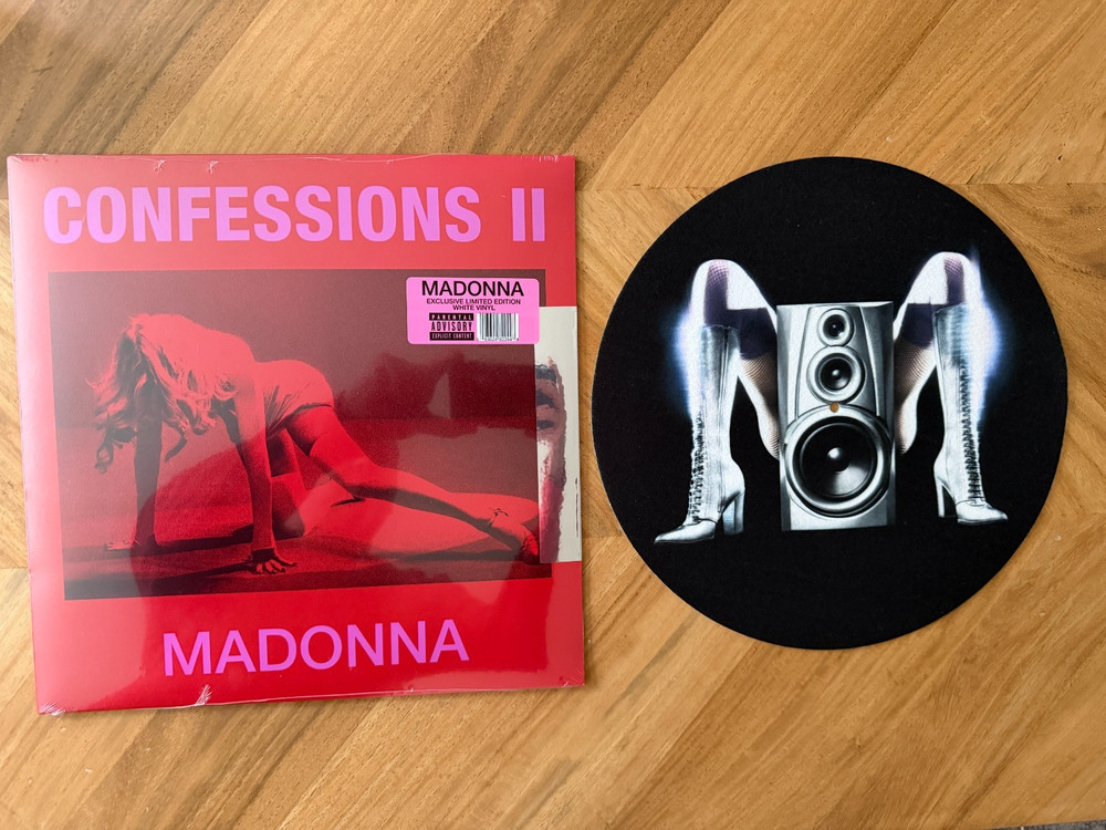 MADONNA SEALED CONFESSIONS II 12” WHITE VINYL INDIE & PROMO SLIPMAT COLLECTIBLE