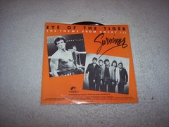 45–SURVIVOR–EYE OF THE TIGER / TAKE YOU ON A SATURDAY w JUKE BOX STRIP PS