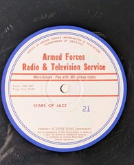 1957 AFRTS 16″ Transcription Disc Record Stars Of Jazz 21/Unit 99 16