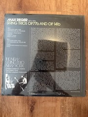 Max Reger Streichtrios Op 77b 141b Vinyl LP New String Trio New York BASF KBB