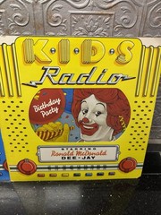 (2) Ronald McDonald Kids Radio Vinyl LP Record Albums Birthday & Rainy Day Fun