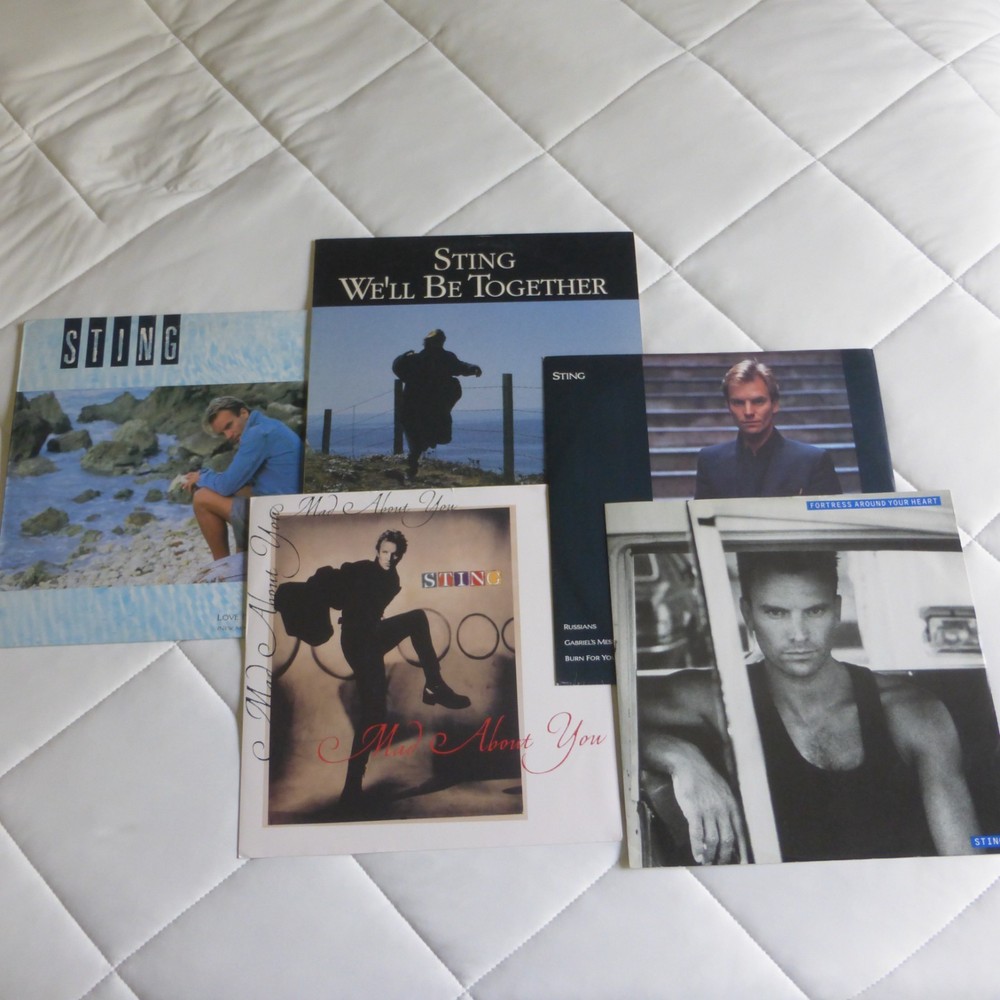 Sting Vinyl Singles 12″ Lot Fortress Russians We’ll Be Together Mad About Love