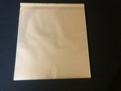 100 Record Sleeves Resealable Flap clear Plastic Outer 33 RPM LP Cover Album bag