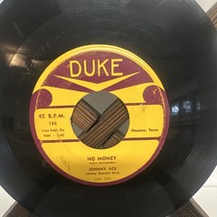 Johnny Ace 7″ Black Vinyl Single 45 RPM Pledging My Love/No Money Duke 136