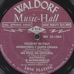 DOMINIC VALENTE Holiday In Italy WALDORF MH 33-188 VG Easy Listening 10″ LP