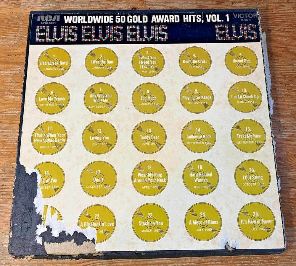 Elvis Presley4 LP Box Set Worldwide 50 Gold Award Hits Vol. 1 Vinyl Record Lot
