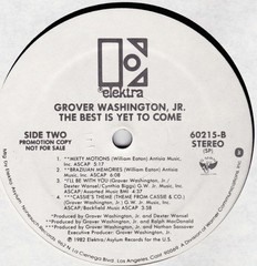 Grover Washington, Jr., The Best Is Yet To Come, (LP, Album, Promo), VG, 4257260