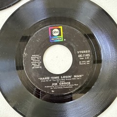 JIM CROCE Lot of 5 7” 45RPM Records Leroy Brown, Operator, Time In Bottle