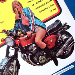 ORIGINAL 1972 HONDA MOTORCYCLE COVER VINYL LP EX CARPENTERS EAGLES MOODY BLUES