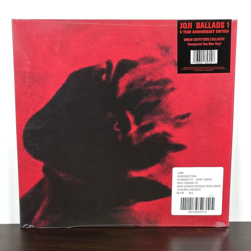 Joji BALLADS 1 UO Exclusive 5 Year Anniversary TRANSPARENT SEA BLUE Vinyl LP