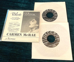 Carmen McRae: Blue Moon 2×45 EP Decca/US w/gatefold cover jazz vocal SVG/VG+