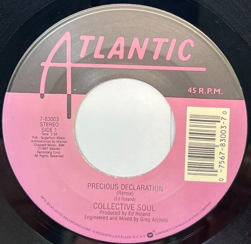 Collective Soul Precious Declaration / Link 45 Vinyl 90s Rock Pop Atlantic VG+