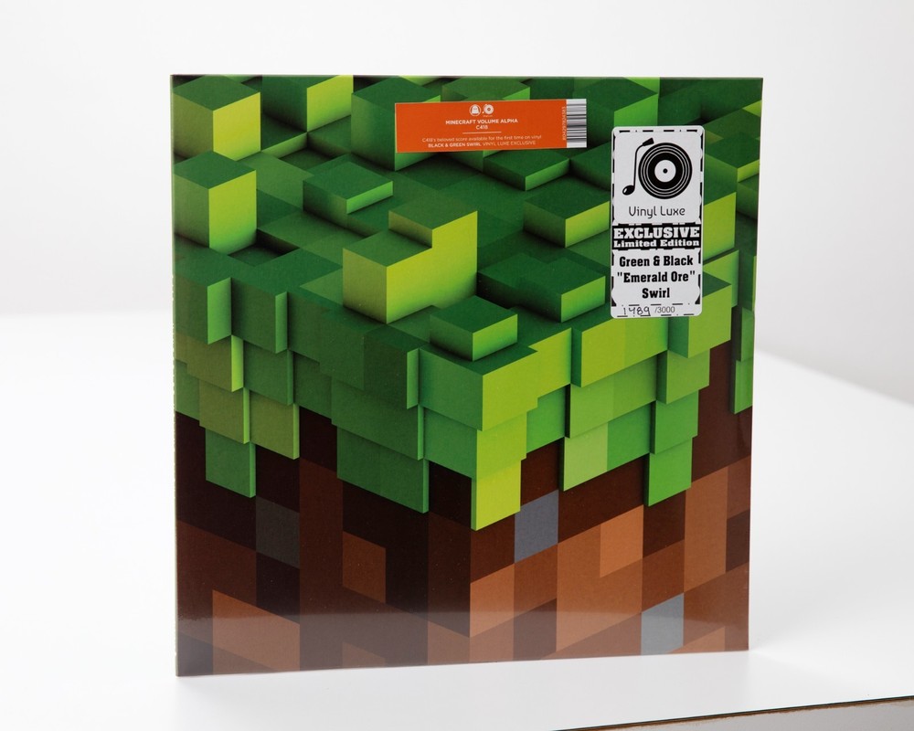 C418 – Minecraft Volume Alpha Green Black Emerald Ore Swirl Vinyl LE 1489/3000
