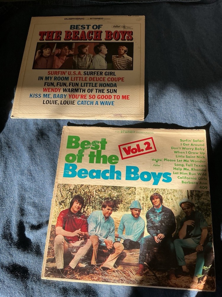 Vintage LPs “Best of the Beach Boys” Vols. 1 & 2, 1966 & 1967 Stereo Capitol