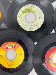 VTG 45 RPM Records Lot 15 Vintage 70s Rock Rockabilly Vinyl UNTESTED Scratched