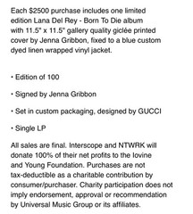 Born to Die by Lana Del Rey (2023 Interscope) Jenna Gribbon Vinyl Gucci Box Set