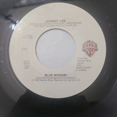 Johnny Lee ~ Hey Bartender/ Blue Monday ~ Warner Bros. 45 RPM Record