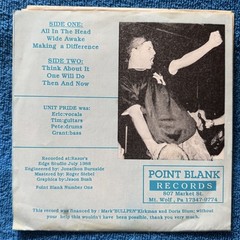 Unit Pride Then and Now 7”From Point Blank Recs. On Yellow Vinyl