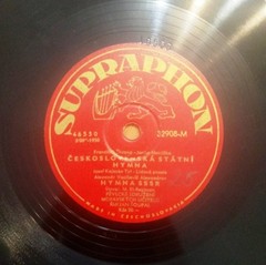 CZECH SUPRAPHON, CZECHOSLOVAK ANTHEM, SOVIET ANTHEM, SONG OF WORK, SOUPAL, 1950