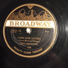 Frisco Syncopators – MELLOW MOON WALTS/FADED LOVE LETTERS 1920s Era vintage 78
