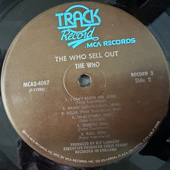 A Quick One/Sell Out by The Who original 1973 release double vinyl LP