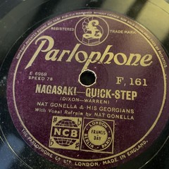 Nat Gonella and his Georgians : Tiger Rag / Nagasaki 78 rpm PARLOPHONE F 161