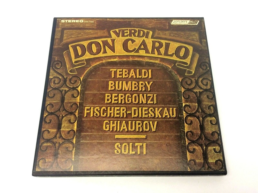 Verdi Don Carlo Tebaldi London Stereo OSA 1432 A 4432 Vinyl Records Set