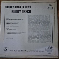 Buddy Greco – Buddy’s Back in Town – (1961) Vinyl LP Album – Columbia 33SX 1519