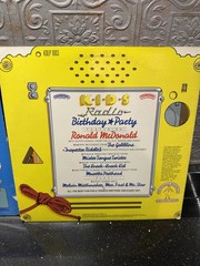 (2) Ronald McDonald Kids Radio Vinyl LP Record Albums Birthday & Rainy Day Fun