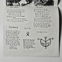 MALEFICE/OVERBOARD EP Vinyl 7″ Record 33 1/3 Rpm 1984 US w Insert 1000 Pressed