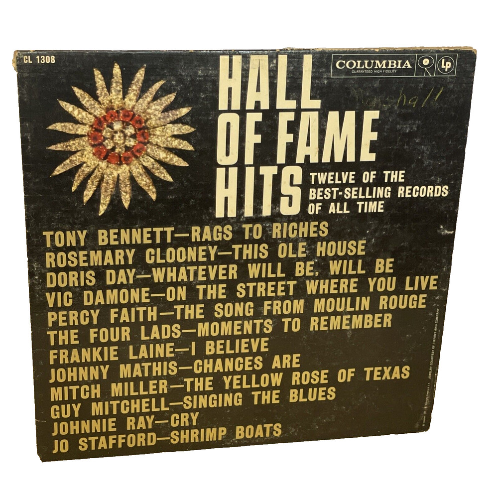 Various Hall Of Fame Hits (Vinyl, 1959) Columbia CL 1308 VG LP Record Album