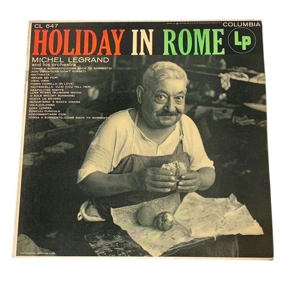 Michel Legrand Holiday in Rome LP Jazz Easy Listening Vinyl Record