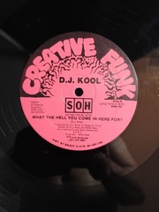 D.J. KOOL – What The Hell You Come In Here For? – 12″ Single Vinyl LP