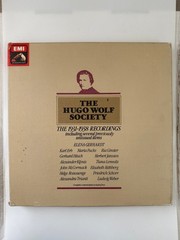The Hugo Wolf Society – The 1931-1938 Recordings 12″ Record EMI Set Classical