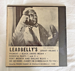 Leadbelly 10″ LP Leadbelly’s Legacy Volume 3 Early Recordings – 1951 – SEALED