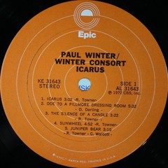 Paul Winter / The Winter Consort, Icarus, (LP, Album, RP, Ora), VG+, 4225091865
