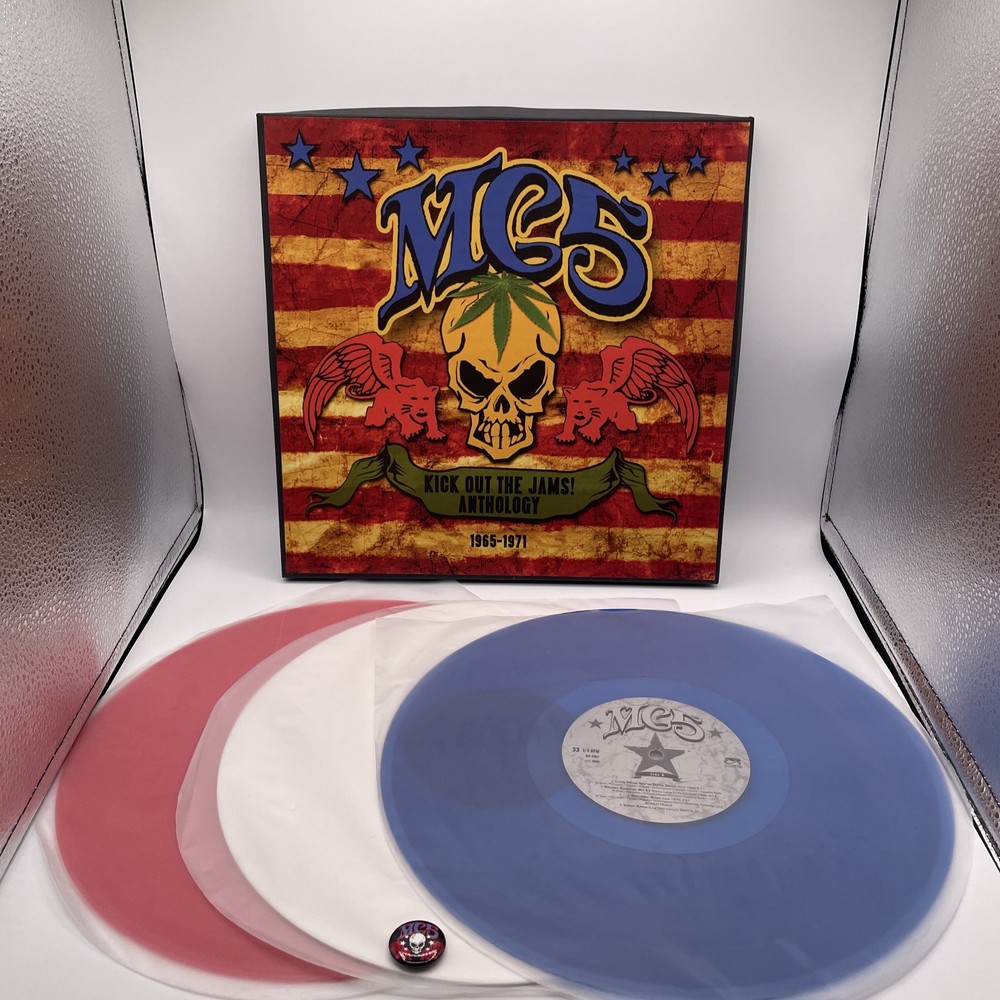 MC5 Limited Edition KICK OUT THE JAMS ANTHOLOGY 1965-1971 Three Vinyl Set & Pin