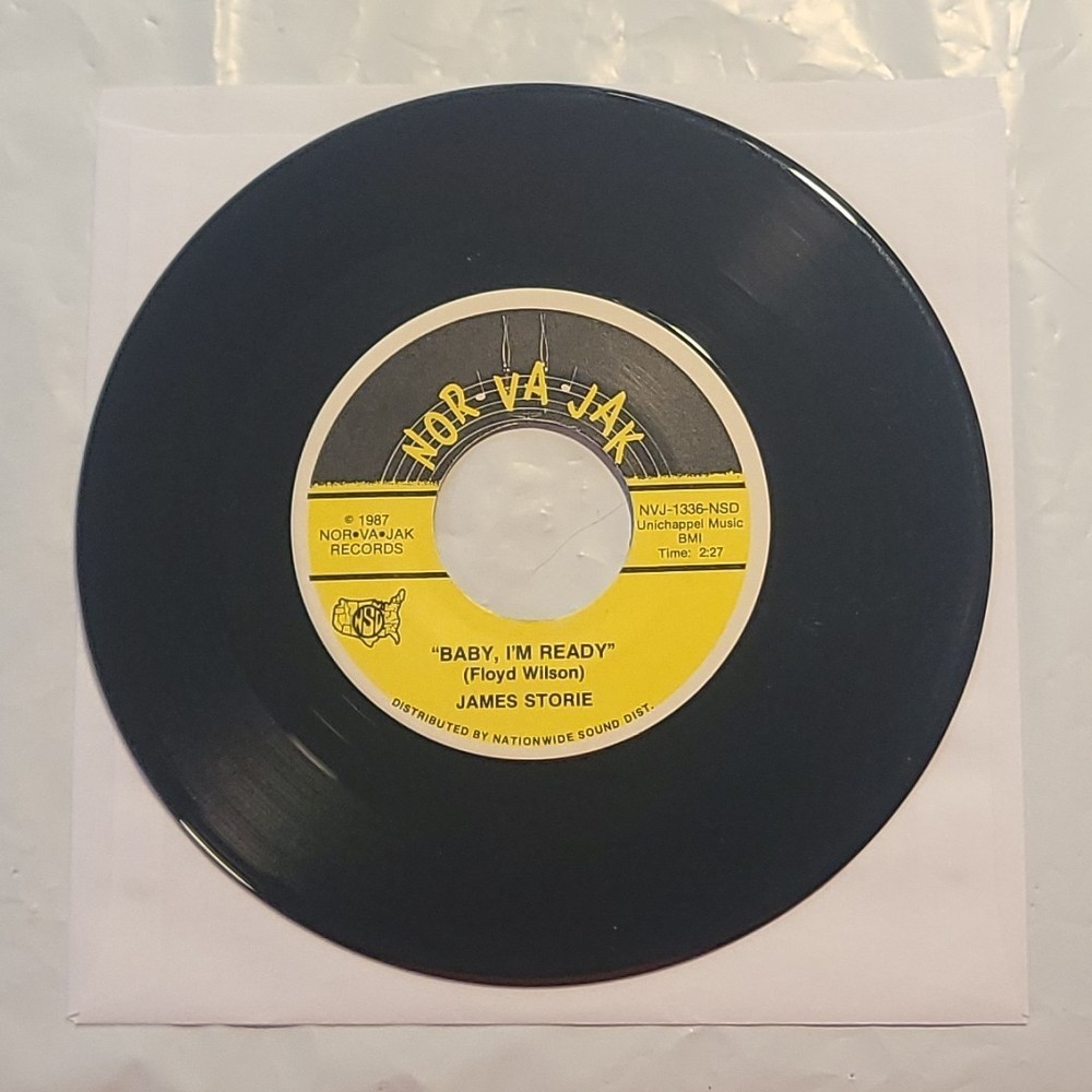 James Storie – Baby, I’m Ready/ Same – Nor Va Jak Promo VG+ 45 RPM Record