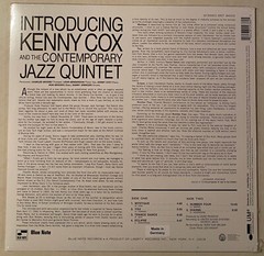 Introducing KENNY COX Contemporary Jazz Quintet 180 gram Blue Note SEALED LP