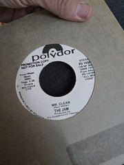 The Jam Mr. Clean Rare White Lable 45 Vinyl Record Paul Weller Punk Classic