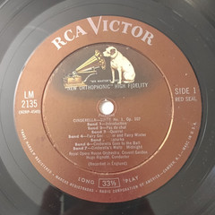 Prokofieff Cinderella The Royal Ballet vinyl record RCA Victor LM-2135 Tested