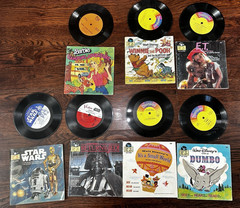 Lot of 7 Vintage Disney Barbie ET Star Wars See Hear Read Books With Records