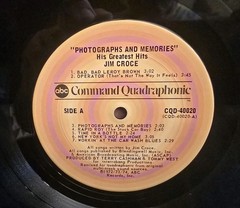Jim Croce – Photographs & Memories (His Greatest Hits) (LP) 1974, QuadDisc, ABC