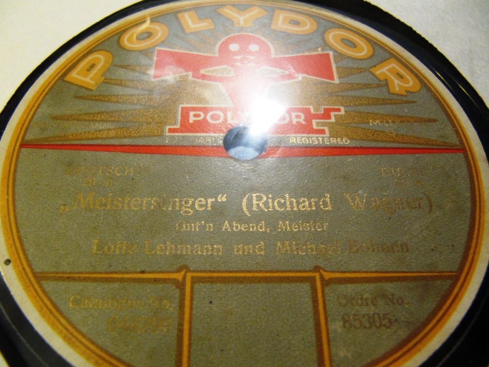 1916 LOTTE LEHMANN Michael Bohnen Wagner Meistersinger Gut’n Abend POLYDOR 85305