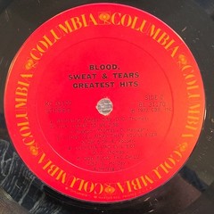 Blood, Sweat & Tears Greatest Hits Columbia KC 31170 12″ Vinyl LP Stereo 1972