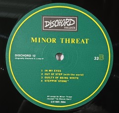 MINOR THREAT LP Record 1984 First Press US Original Red Cover EX Vinyl Dischord