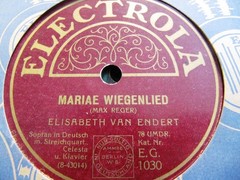 1928 ELISABETH v ENDERT Reger Mariae Wiegenlied Schlafe mein Prinzchen ELECTROLA