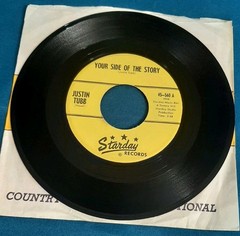 Justin Tubb 45 How’s It Feel / Your SIde Of The Story Starday 45-560 ex