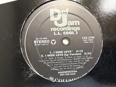 LL COOL J I’ NEED LOVE 12” 1987 Def Jam CAS-2780 HIP HOP DJ PROMO UNPLAYED